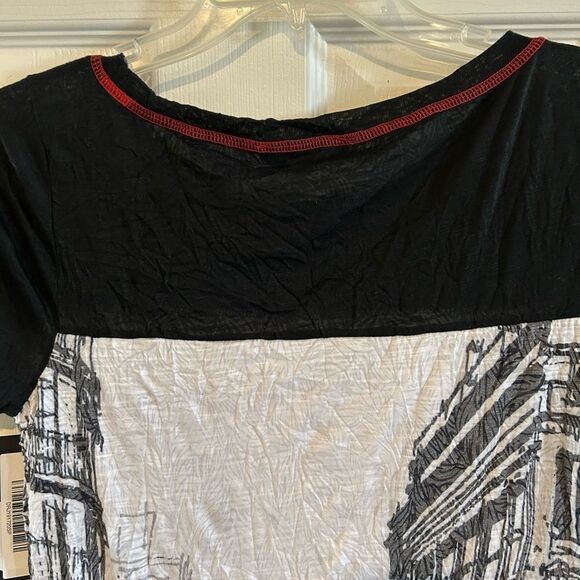 Carine Andie Dress Paris Scene Layered Crinkle S Valentine Date Night - Picture 10 of 14